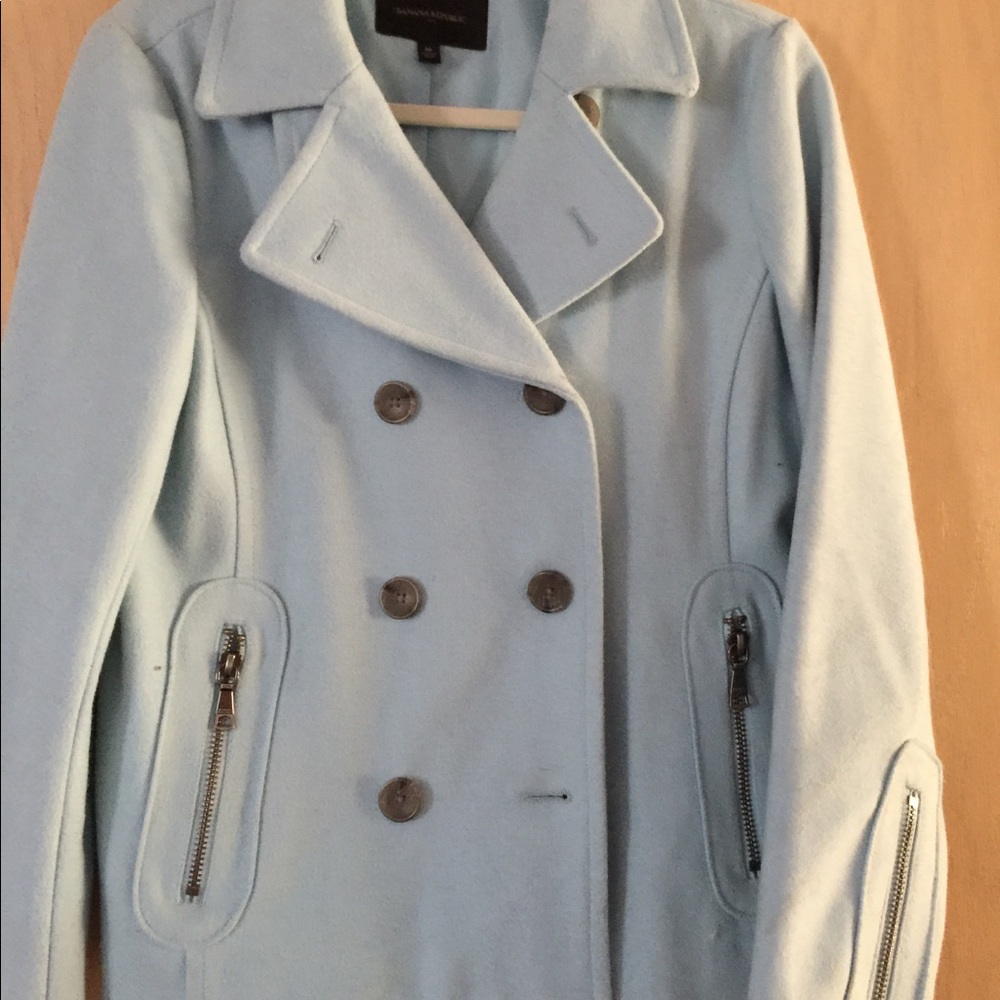 Banana Republic light Blue wool coat.